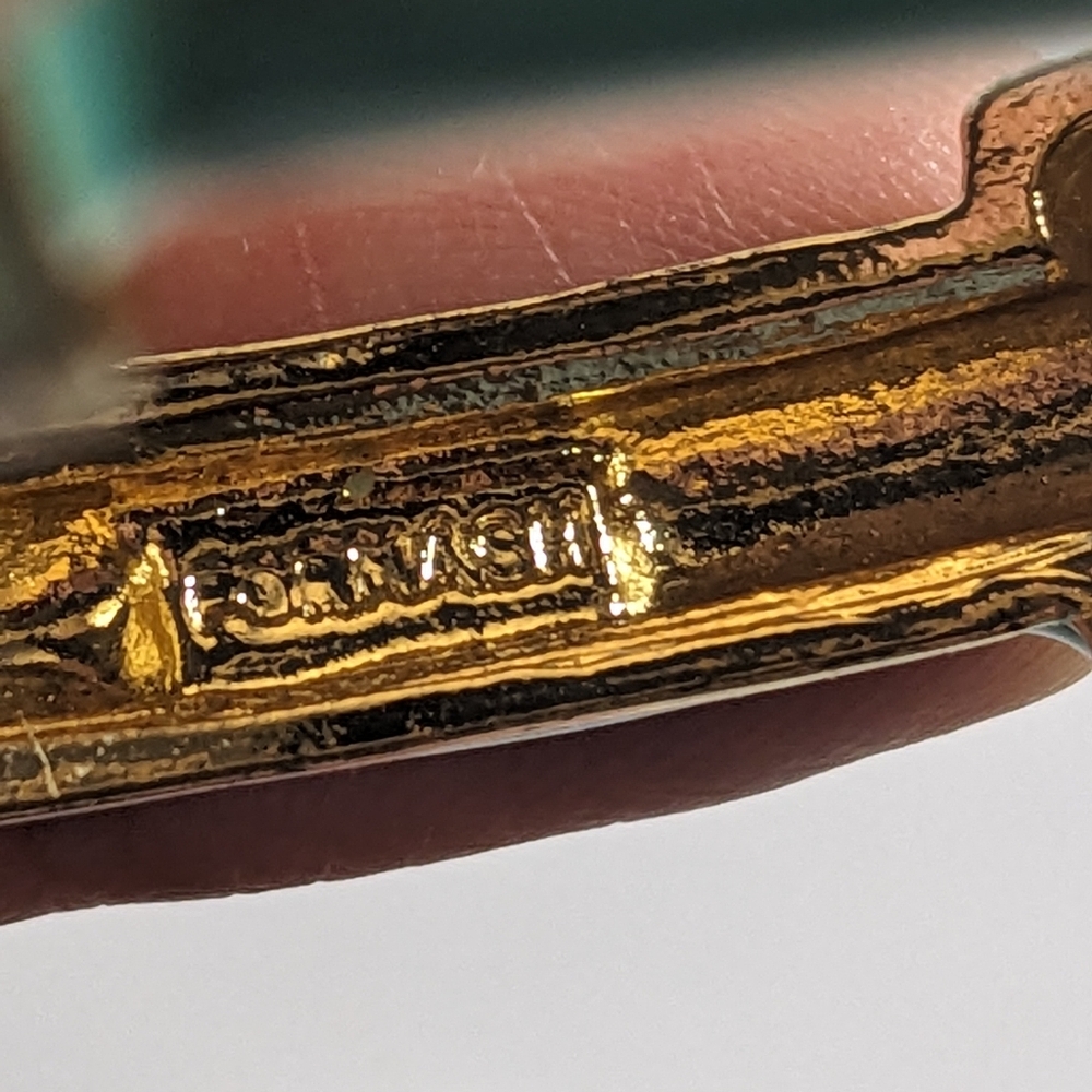 Fornash‎ Enamel Bamboo Bangle Bracelet – Teal & Gold - Picture 9 of 10